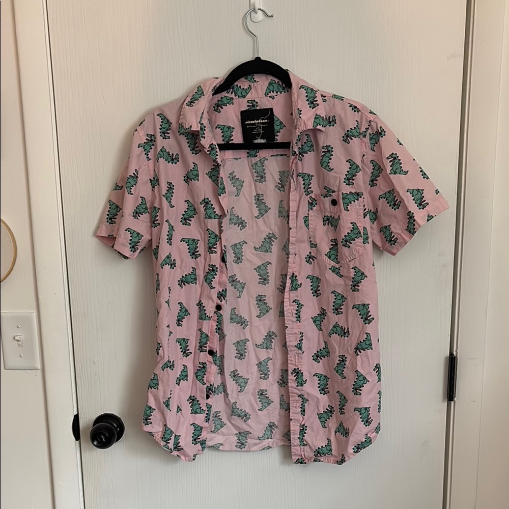 Pink Nickelodeon Print Men's Shirt